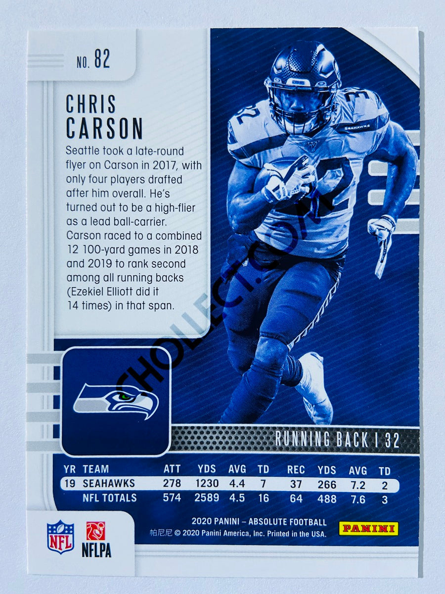 Chris Carson - Seattle Seahawks 2020-21 Panini Absolute Football #82