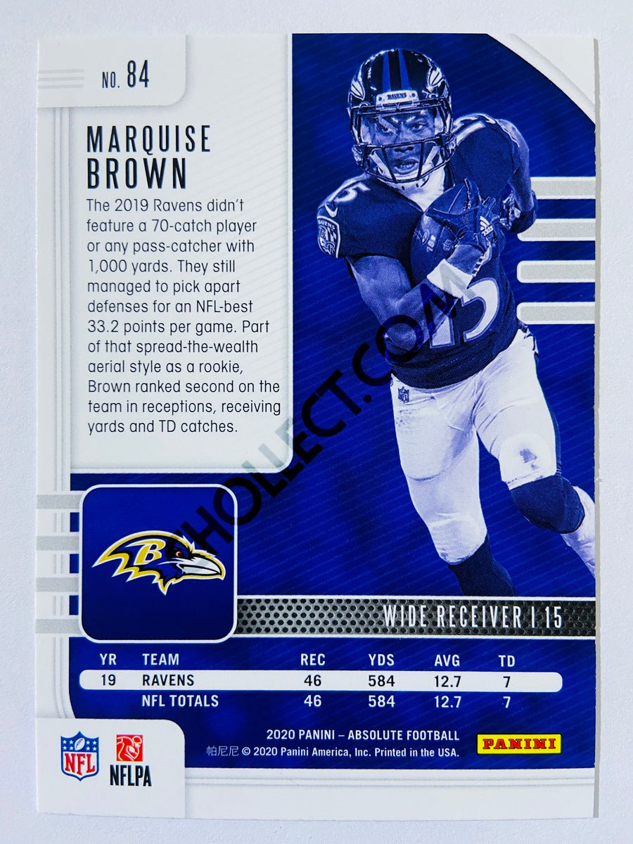 Marquise Brown - Baltimore Ravens 2020-21 Panini Absolute Football #84