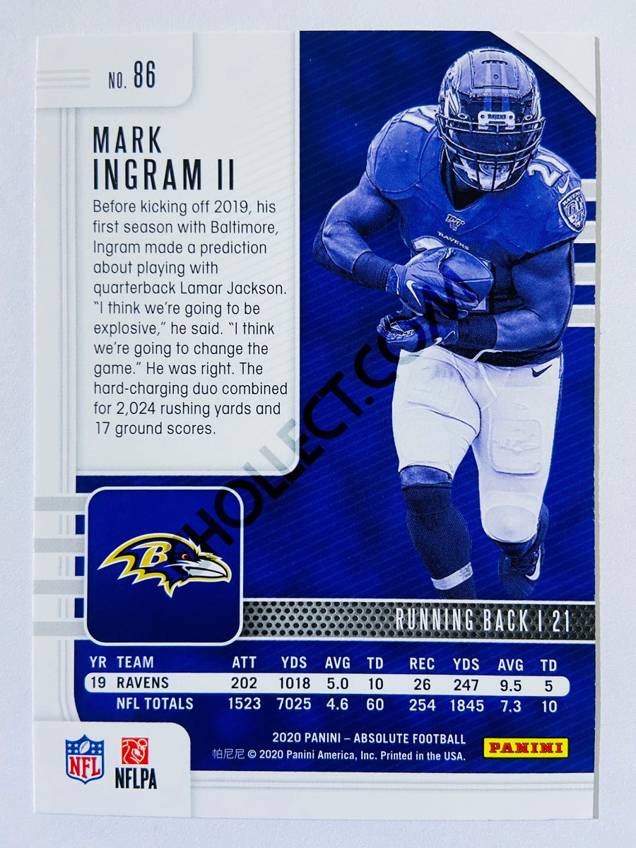 Mark Ingram II - Baltimore Ravens 2020-21 Panini Absolute Football #86