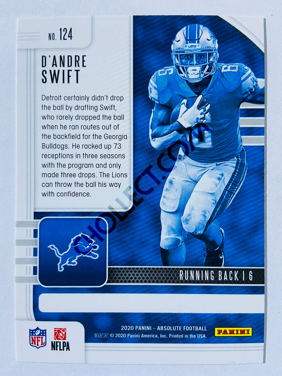 D'Andre Swift - Detroit Lions 2020-21 Panini Absolute Football RC Rookie #124