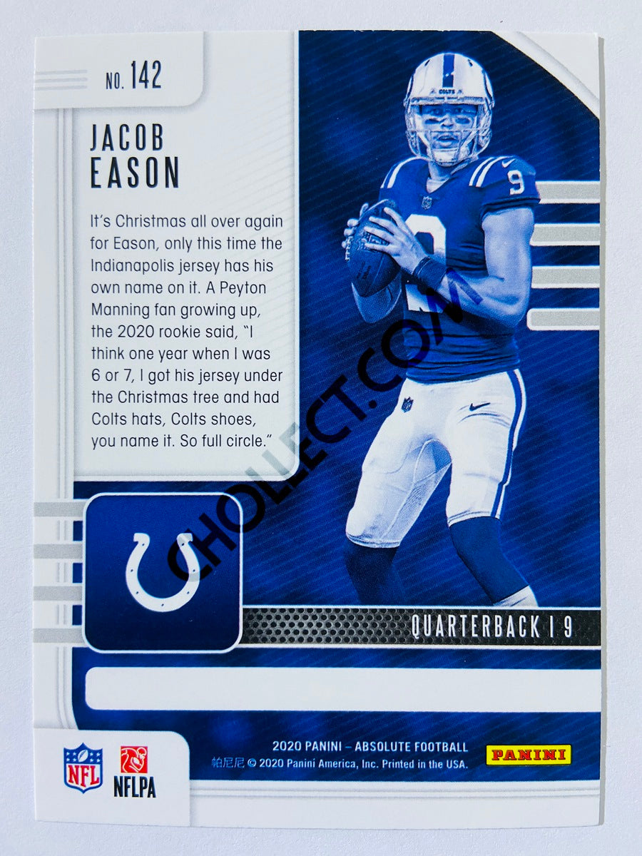 Jacob Eason - Indianapolis Colts 2020-21 Panini Absolute Football RC Rookie #142