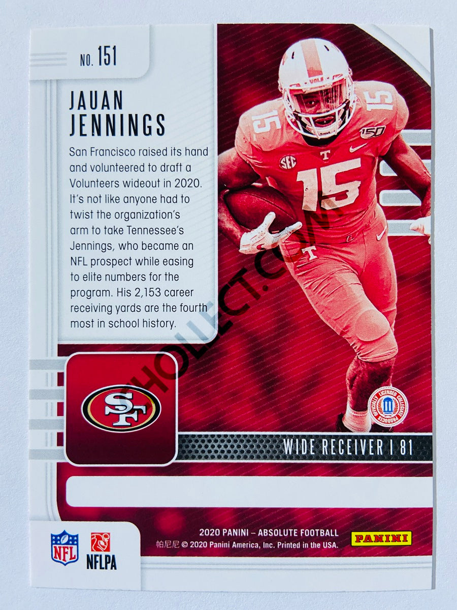 Jauan Jennings - San Francisco 49ers 2020-21 Panini Absolute Football RC Rookie #151