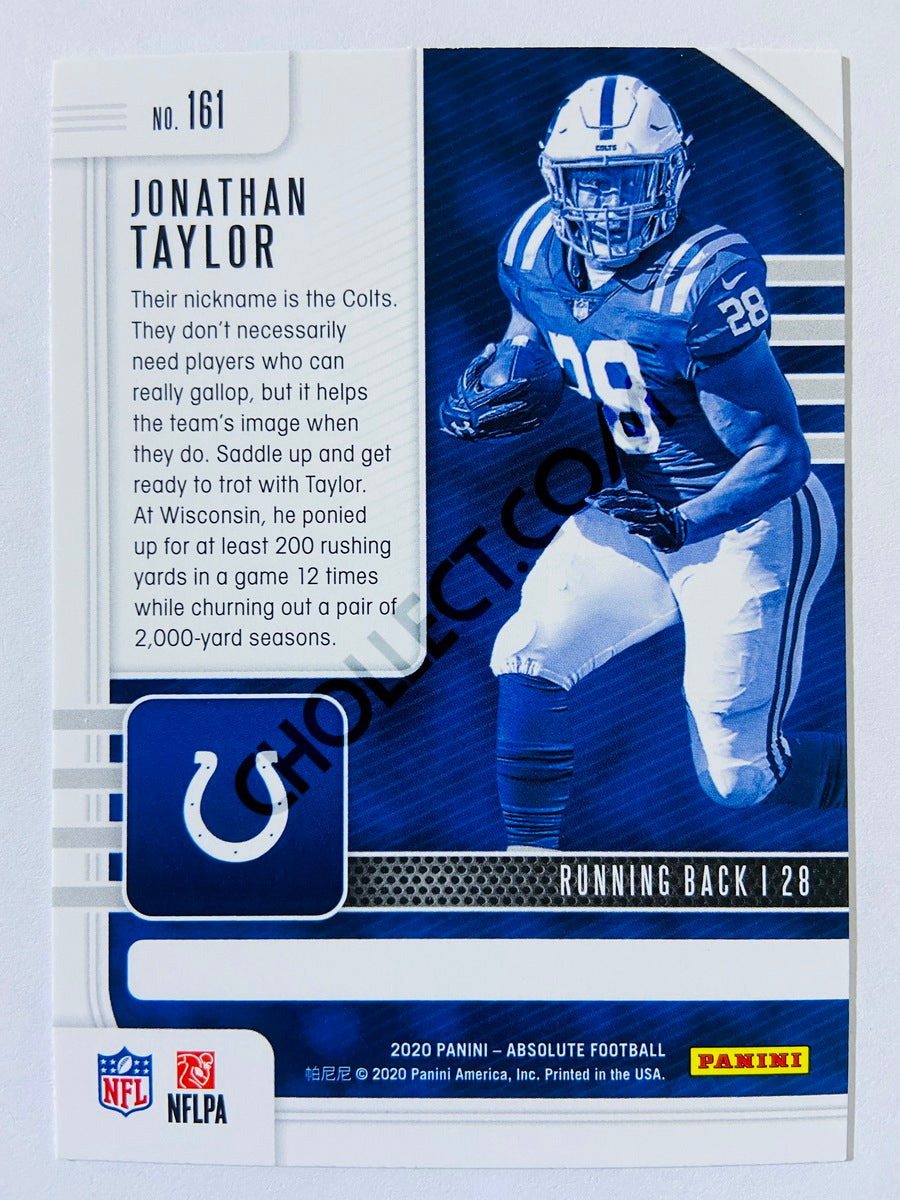 Jonathan Taylor - Indianapolis Colts 2020-21 Panini Absolute Football RC Rookie #161