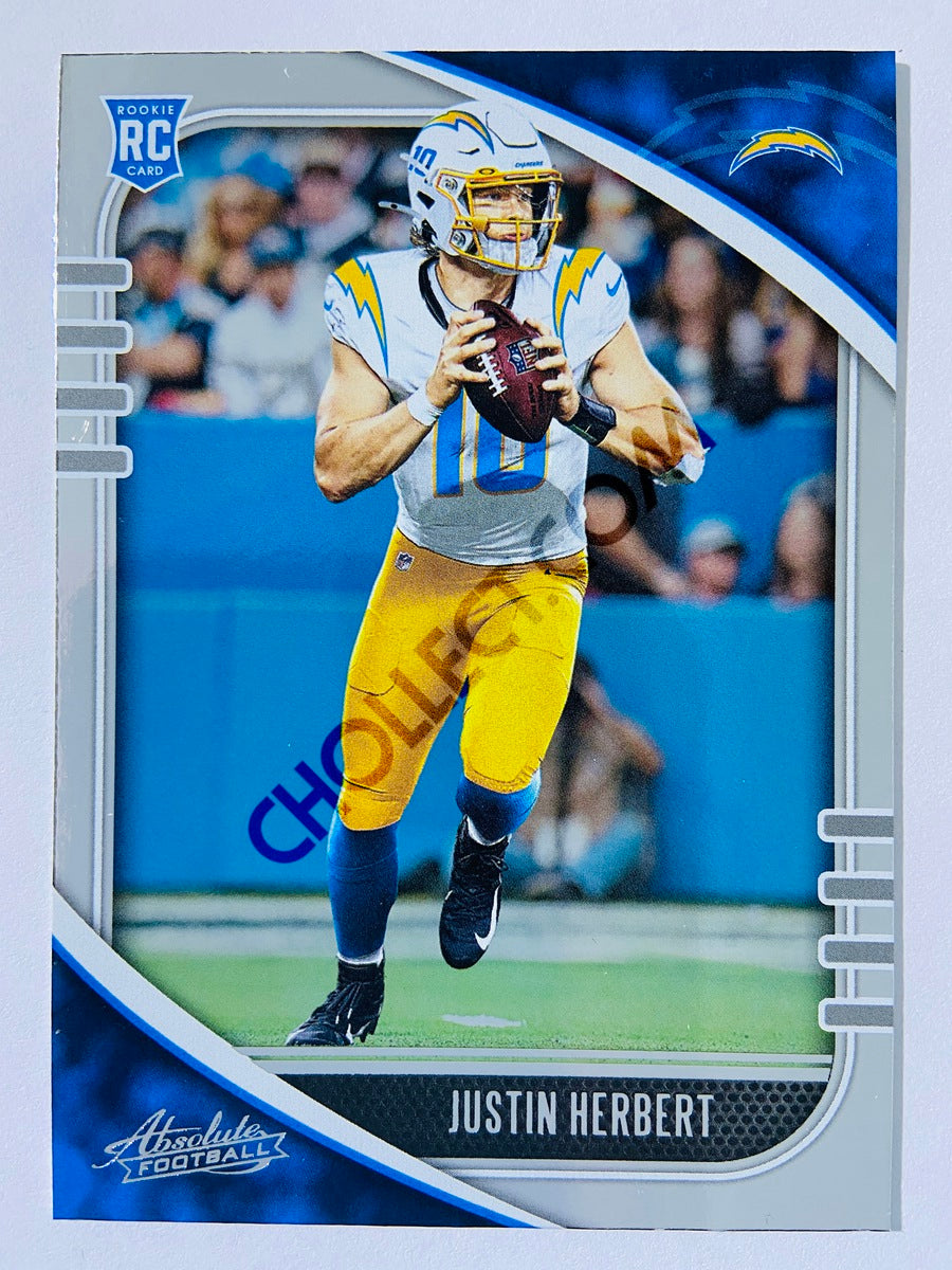 Justin Herbert - Los Angeles Chargers 2020-21 Panini Absolute Football RC Rookie #167