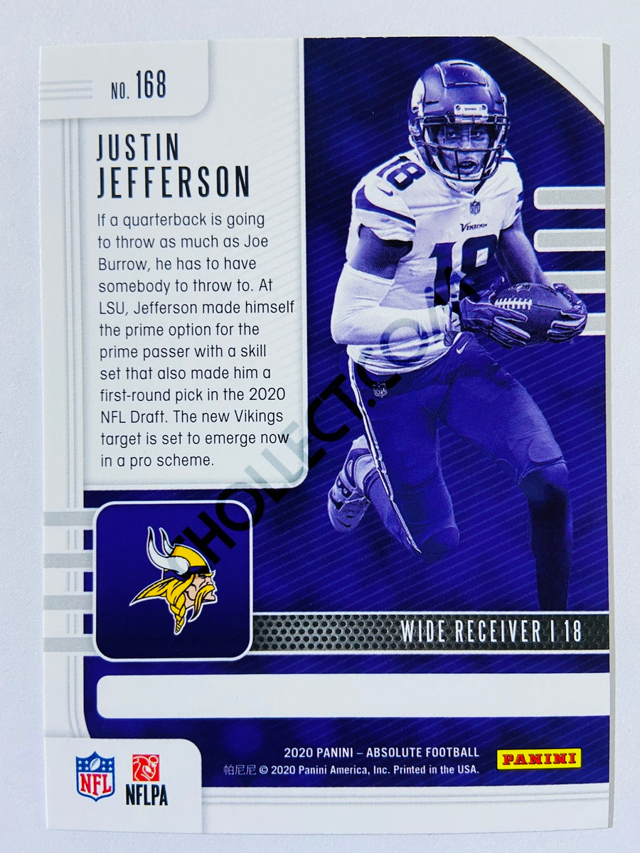 Justin Jefferson - Minnesota Vikings 2020-21 Panini Absolute Football RC Rookie #168