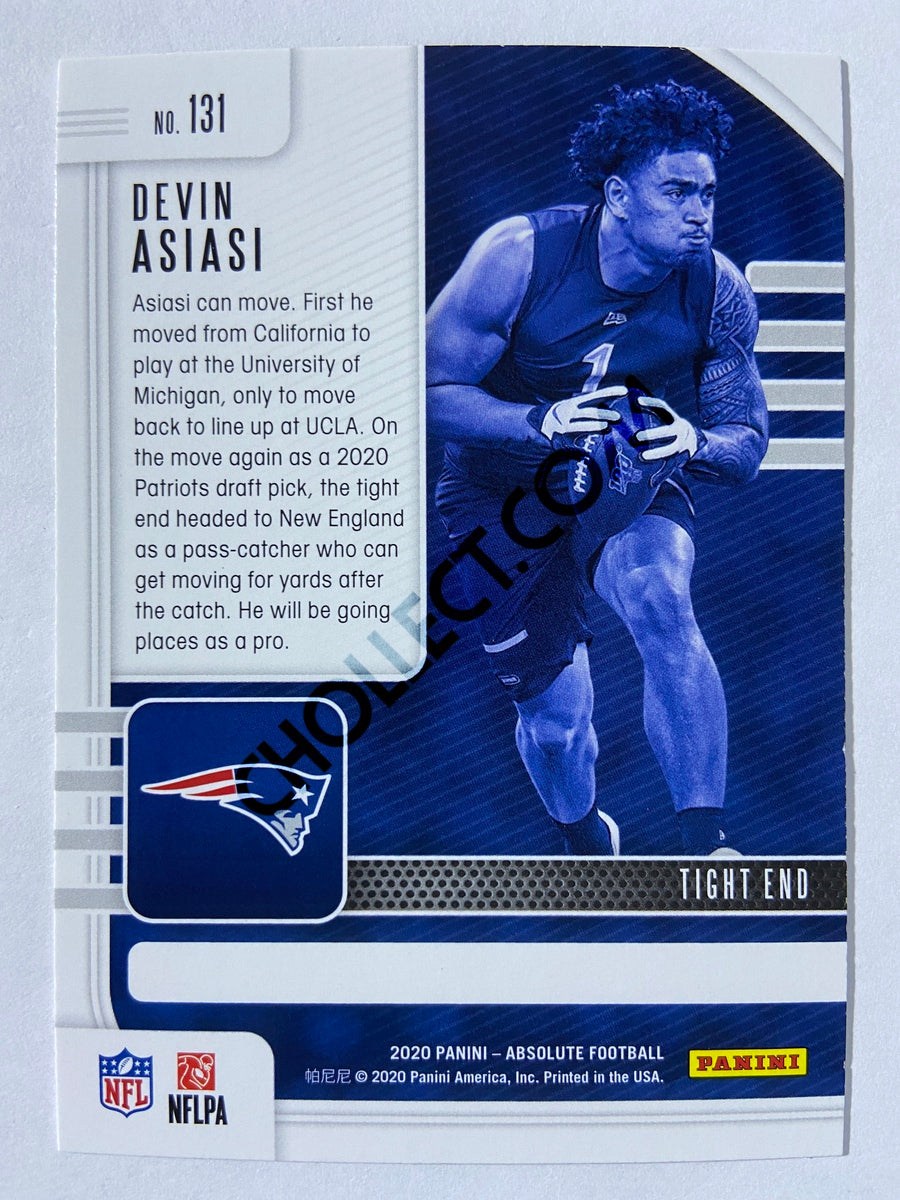Devin Asiasi - New England Patriots 2020-21 Panini Absolute Football Green Parallel RC Rookie #131