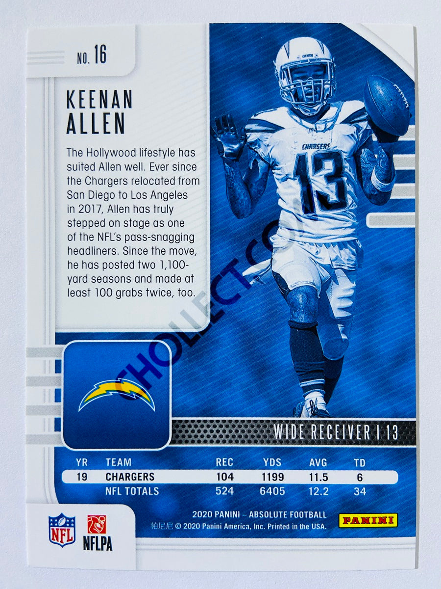 Keenan Allen - Los Angeles Chargers 2020-21 Panini Absolute Football Green Parallel #16