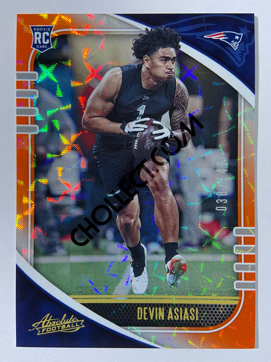 Devin Asiasi - New England Patriots 2020-21 Panini Absolute Football Orange Mosaic Parallel #131 RC Rookie /149