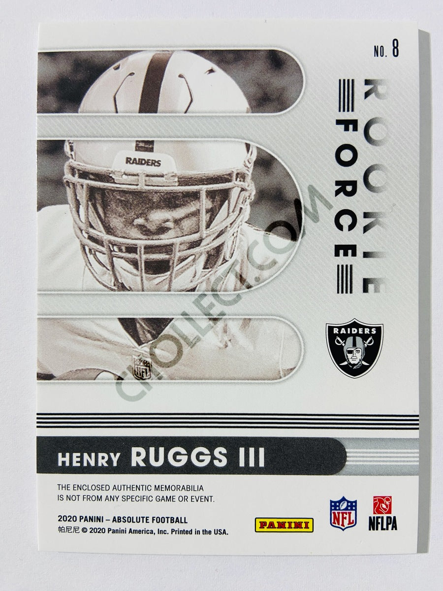 Henry Ruggs III - Las Vegas Raiders 2020 Panini Absolute Football Rookie Force #8