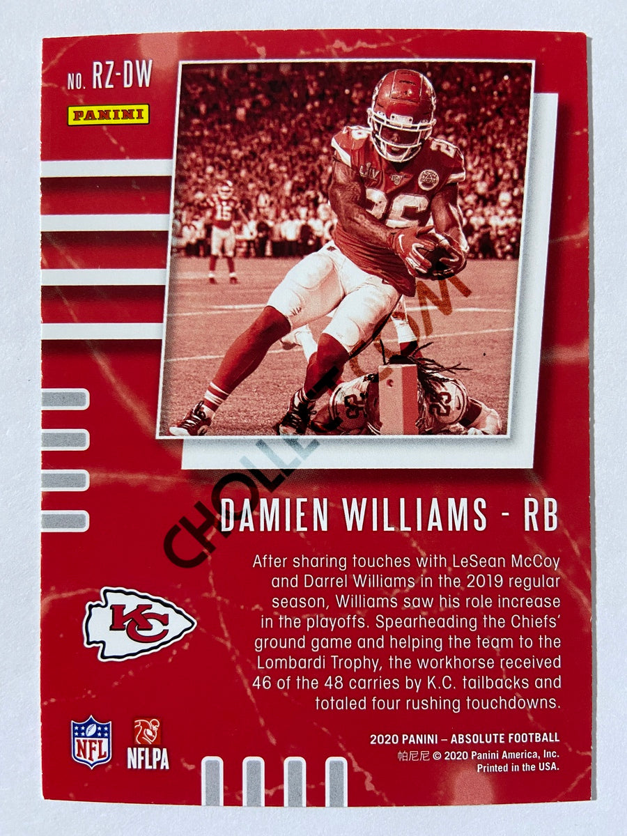 Damien Williams - Kansas City Chiefs 2020-21 Panini Absolute Football Red Zone #3