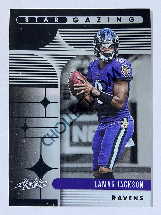 Lamar Jackson - Baltimore Ravens 2020-21 Panini Absolute Football Star Gazing #4