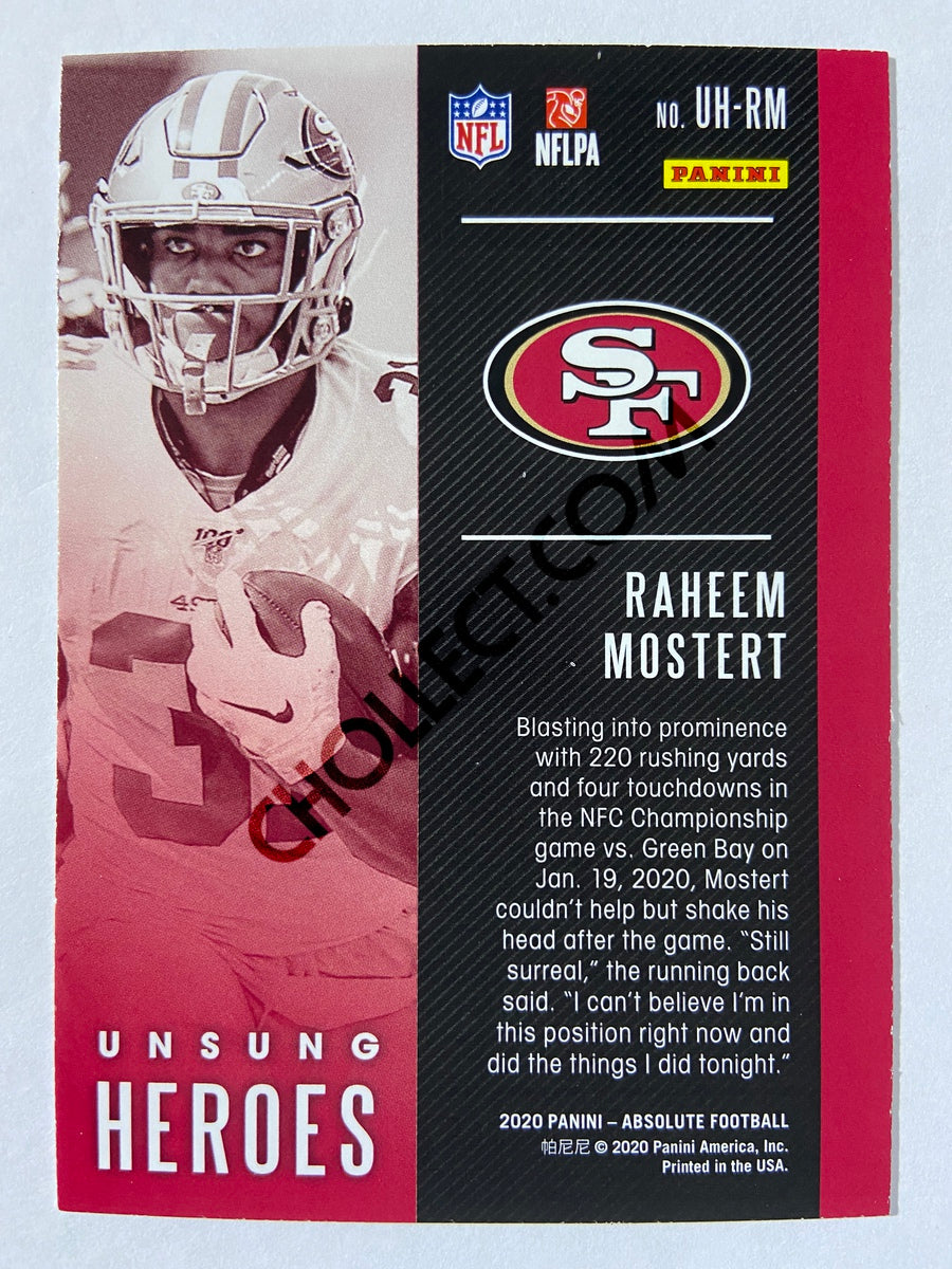 Raheem Mostert - San Francisco 49ers 2020-21 Panini Absolute Football Unsung Heroes #7