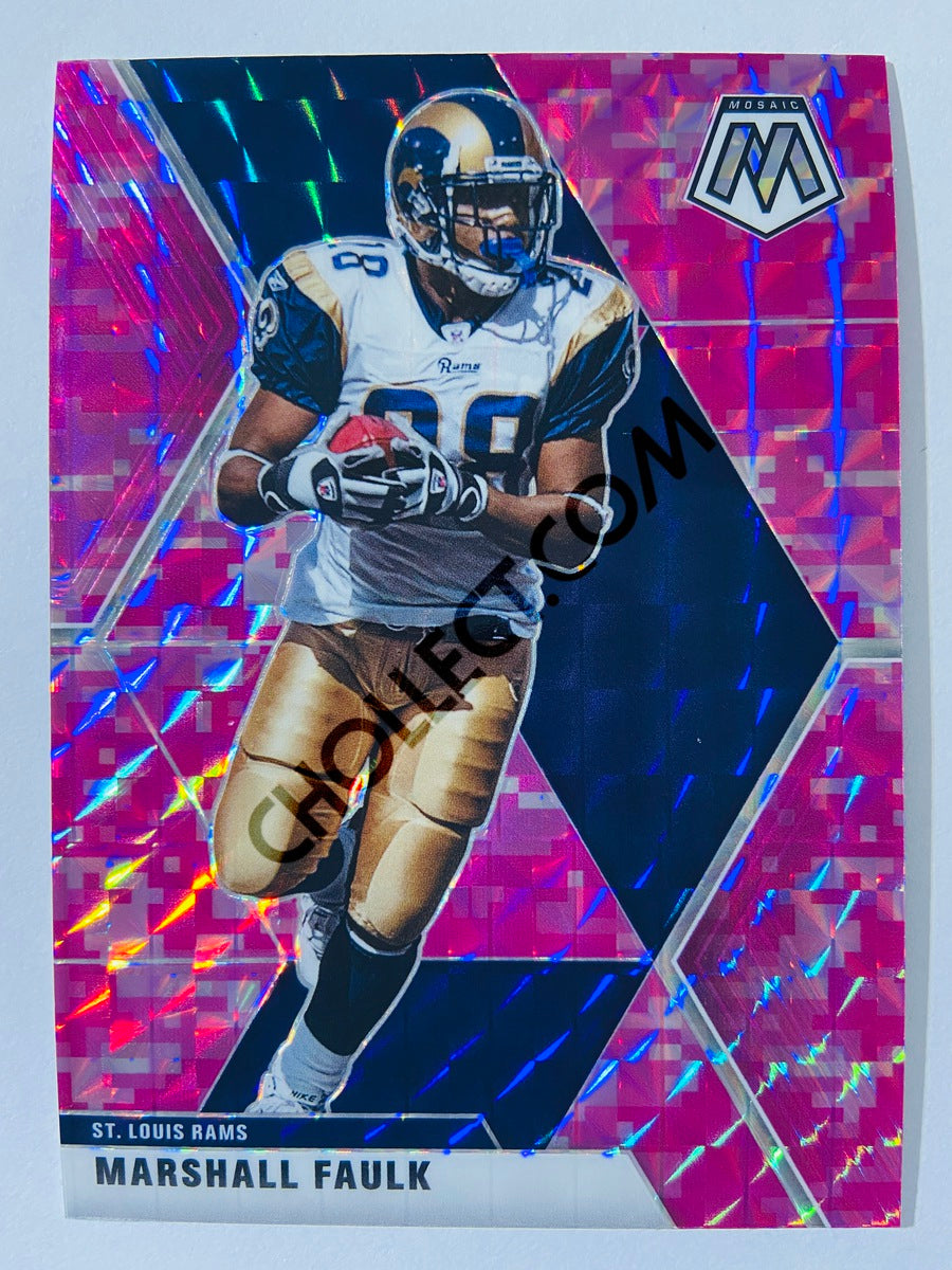 Marshall Faulk - St. Louis Rams 2020-21 Panini Mosaic Pink Camo Parallel #121