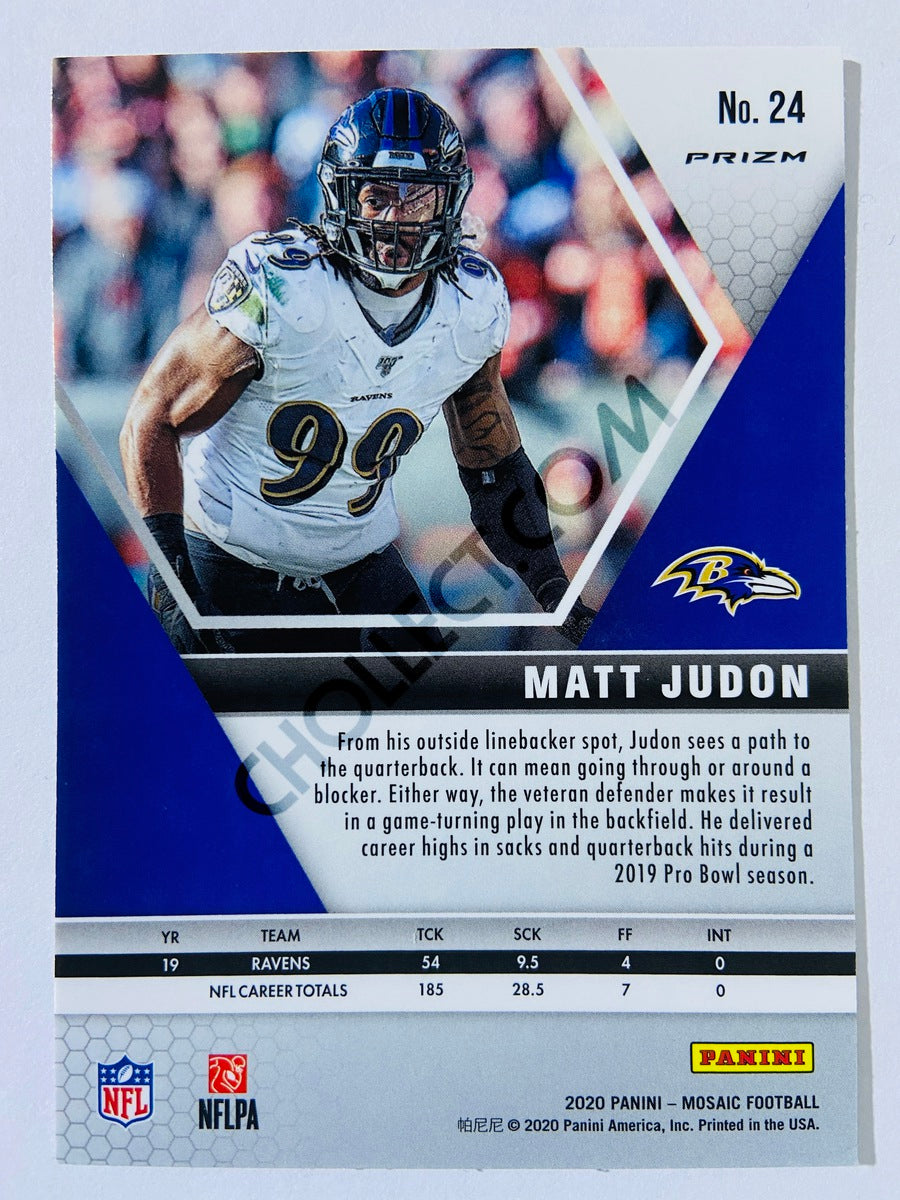 Matt Judon - Baltimore Ravens 2020-21 Panini Mosaic Pink Camo Parallel #24