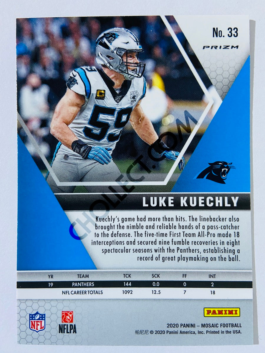 Luke Kuechly - Carolina Panthers 2020-21 Panini Mosaic Pink Camo Parallel #33