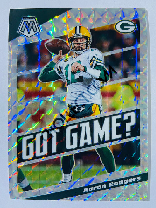 Aaron Rodgers - Green Bay Packers 2020-21 Panini Mosaic Got Game? Mosaic Parallel #19