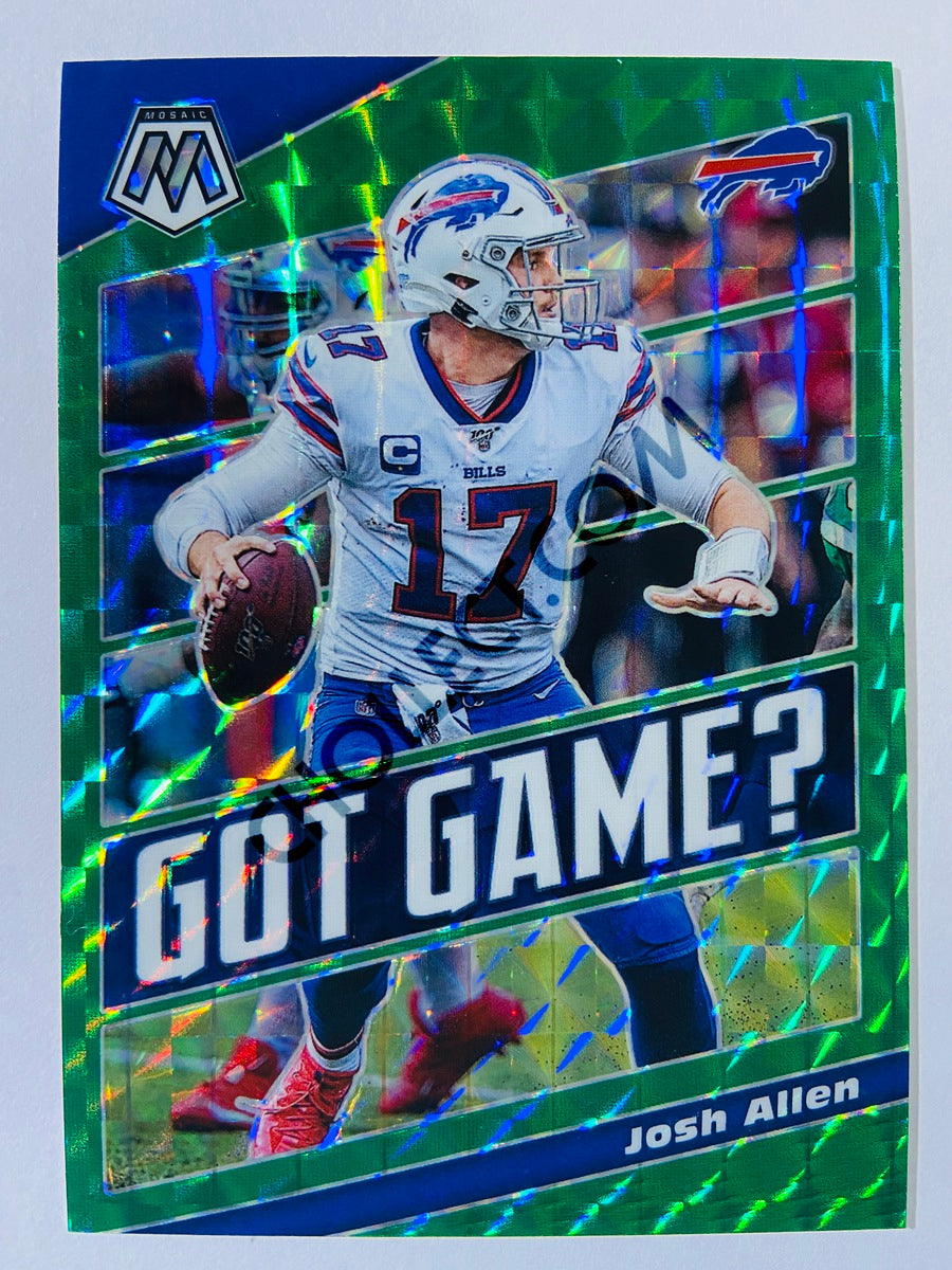 Josh Allen - Buffalo Bills 2020-21 Panini Mosaic Got Game? Green Parallel #23