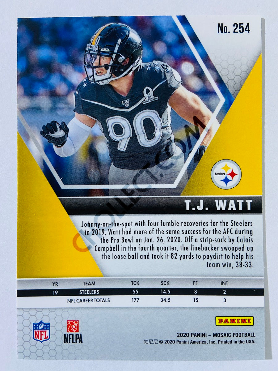 T.J. Watt - Pittsburgh Steelers 2020-21 Panini Mosaic Pro Bowl #254