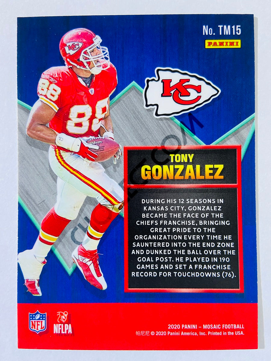 Tony Gonzalez - Kansas City Chiefs 2020-21 Panini Mosaic Touchdown Masters #15