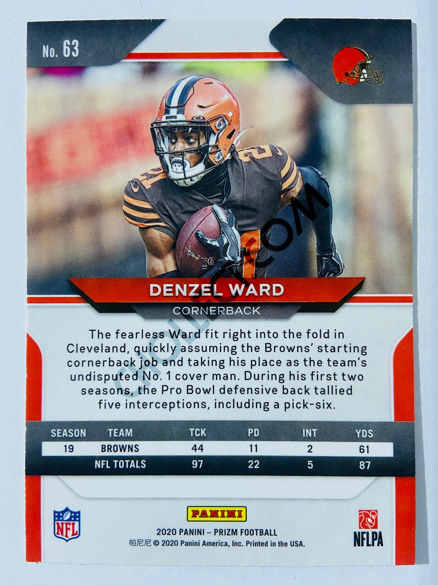 Denzel Ward - Cleveland Browns 2020-21 Panini Prizm Football #63
