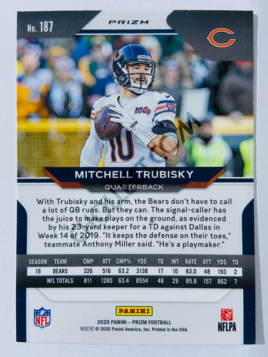 Mitchell Trubisky - Chicago Bears 2020-21 Panini Prizm Football Green Parallel #187