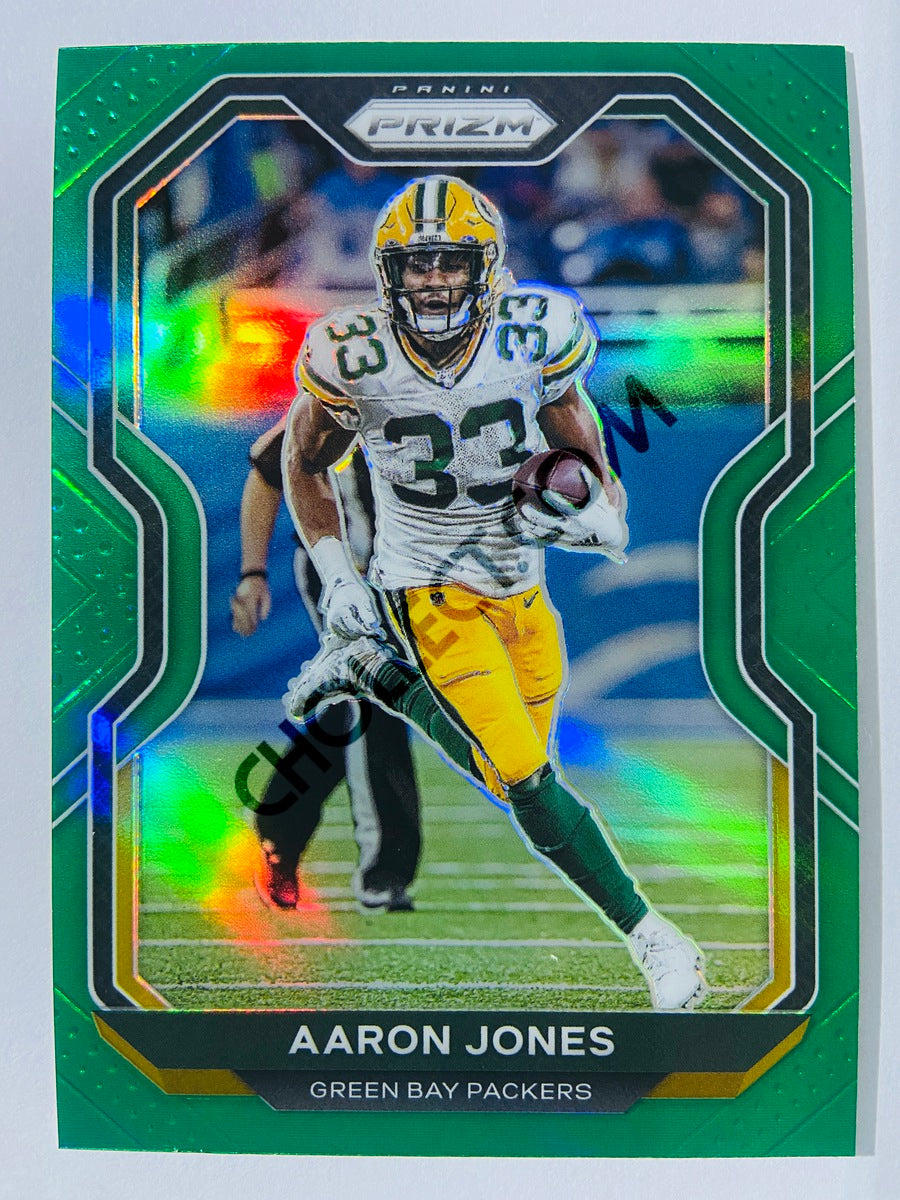 Aaron Jones - Green Bay Packers 2020-21 Panini Prizm Football Green Parallel #207
