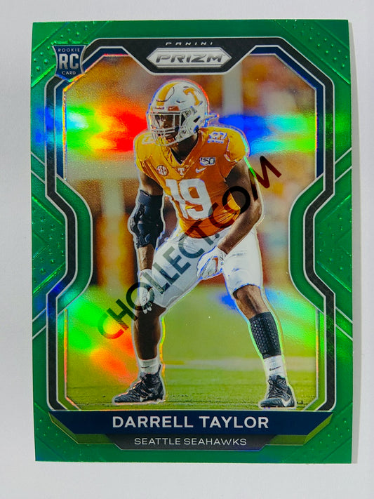 Darrell Taylor - Seattle Seahawks 2020 Panini Prizm Green Parallel RC Rookie #389