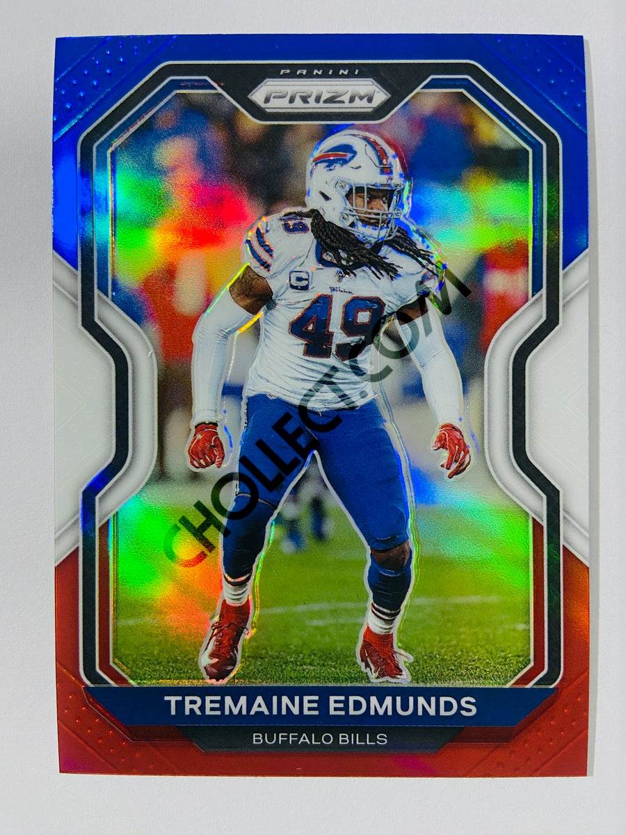 Tremaine Edmunds - Buffalo Bills 2020 Panini Prizm Red/White/Blue Parallel #6