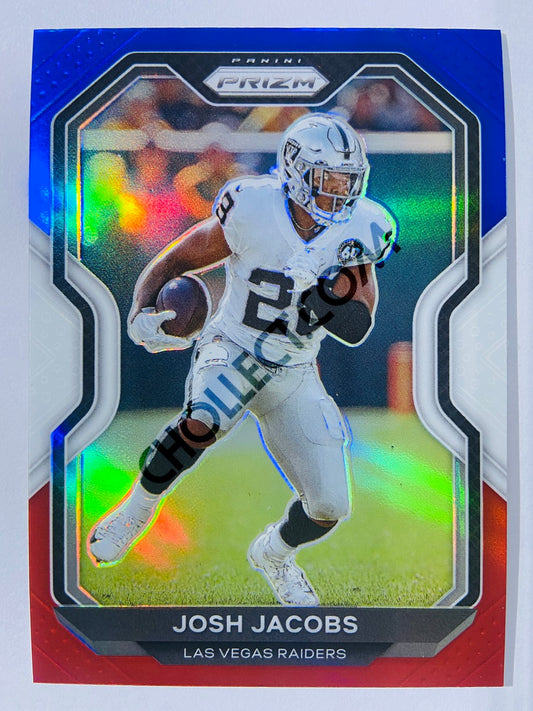 Josh Jacobs - Las Vegas Raiders 2020-21 Panini Prizm Football Red/White/Blue Parallel #130