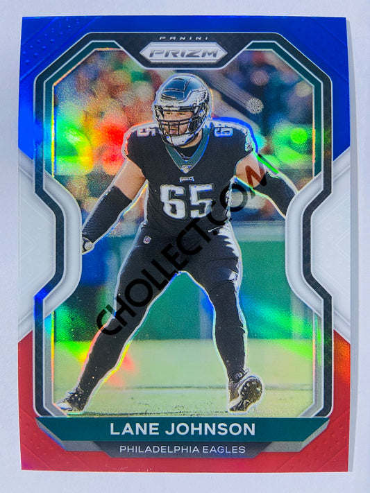 Lane Johnson - Philadelphia Eagles 2020-21 Panini Prizm Football Red/White/Blue Parallel #173