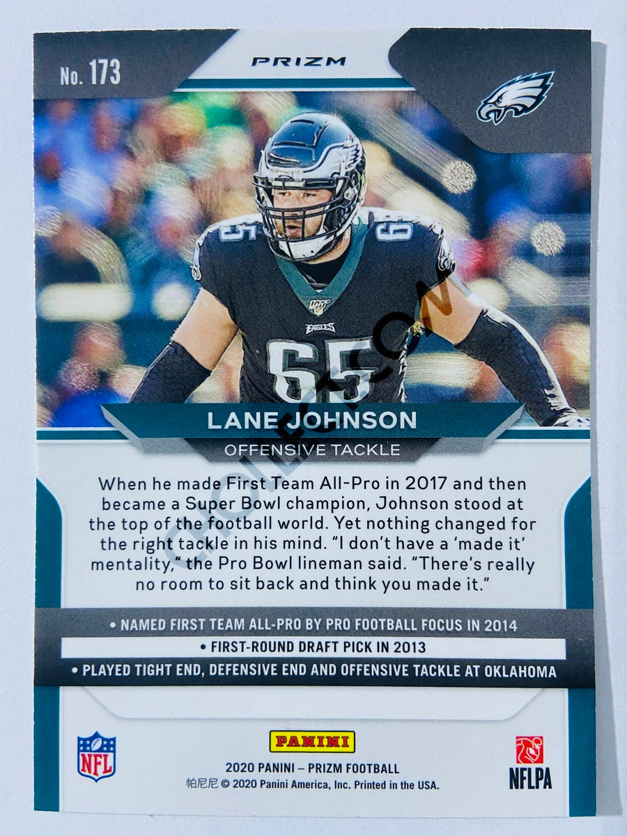 Lane Johnson - Philadelphia Eagles 2020-21 Panini Prizm Football Red/White/Blue Parallel #173