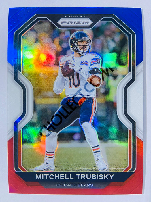 Mitchell Trubisky - Chicago Bears 2020-21 Panini Prizm Football Red/White/Blue Parallel #187