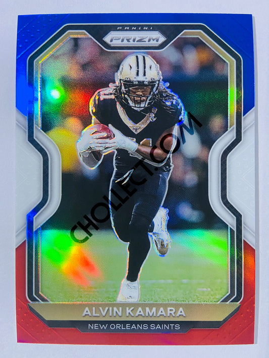 Alvin Kamara - New Orleans Saints 2020-21 Panini Prizm Football Red/White/Blue Parallel #246