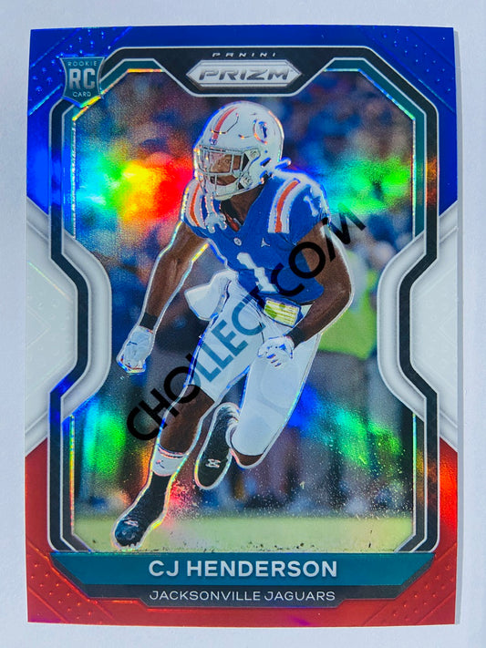 CJ Henderson - Jacksonville Jaguars 2020-21 Panini Prizm Football Red/White/Blue Parallel RC Rookie #351