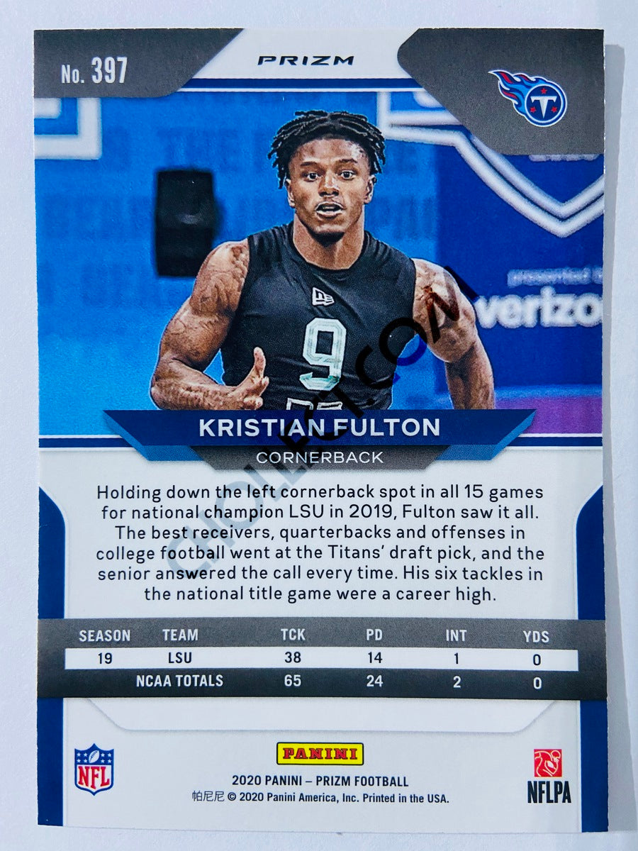 Kristian Fulton - Tennessee Titans 2020-21 Panini Prizm Football Red/White/Blue Parallel RC Rookie #397