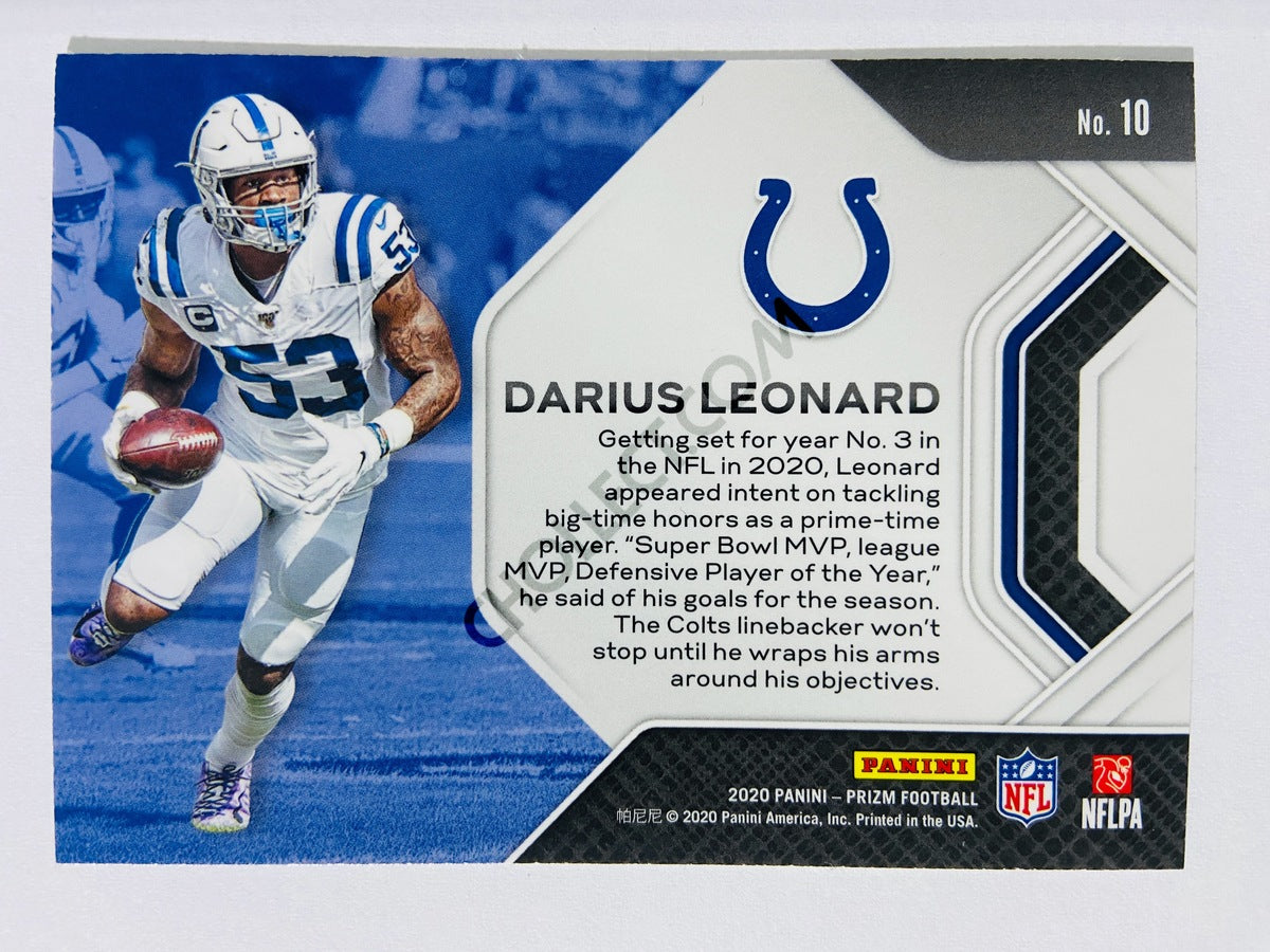 Darius Leonard - Indianapolis Colts 2020 Panini Prizm Unstoppable Insert #10