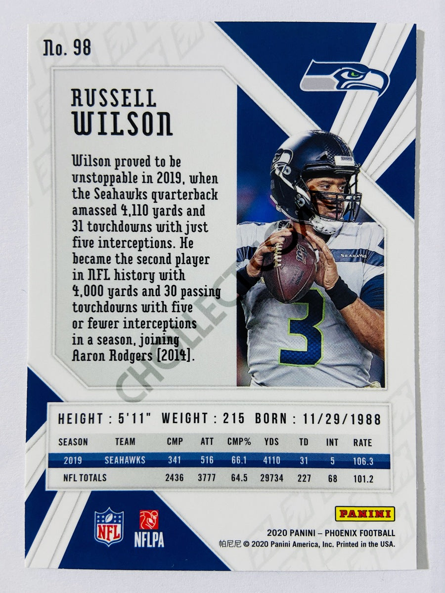 Russell Wilson – Seattle Seahawks 2020 Panini Phoenix Fanatics Fire Burst #98