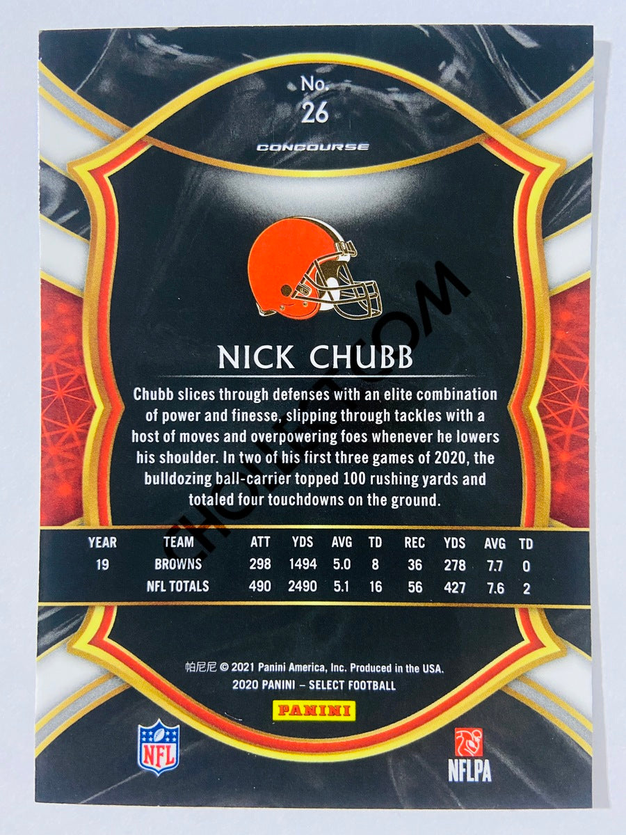 Nick Chubb - Cleveland Browns 2020 Panini Select Concourse Level #26