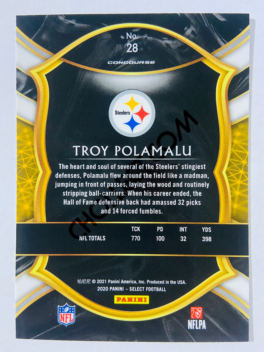 Troy Polamalu - Pittsburgh Steelers 2020 Panini Select Concourse Level #28