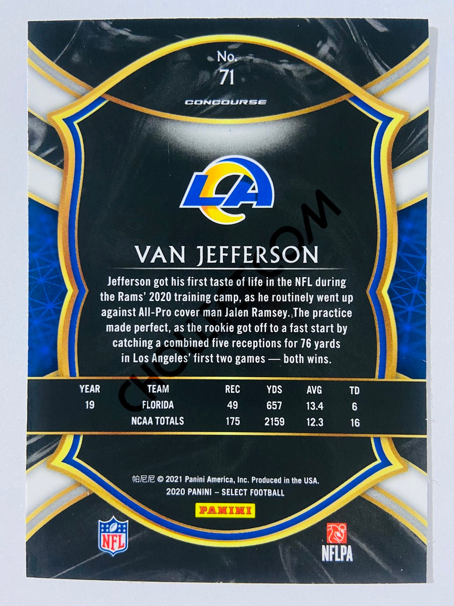 Van Jefferson - Los Angeles Rams 2020 Panini Select Concourse Level RC Rookie #71