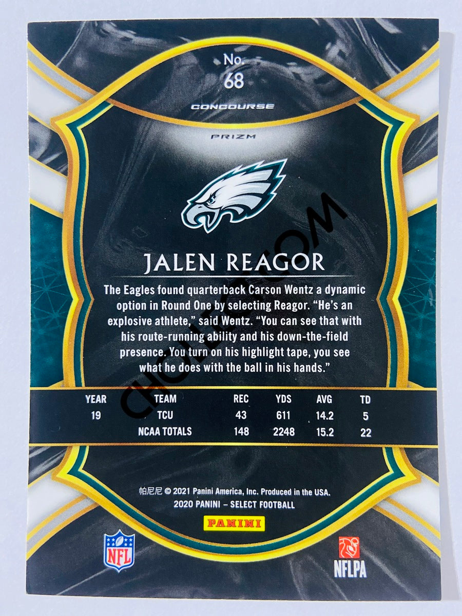 Jalen Reagor - Philadelphia Eagles 2020 Panini Select Concourse Level Silver Parallel RC Rookie #68