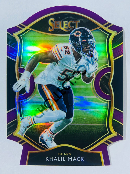 Khalil Mack - Chicago Bears 2020 Panini Select Concourse Level Purple Die Cut #8