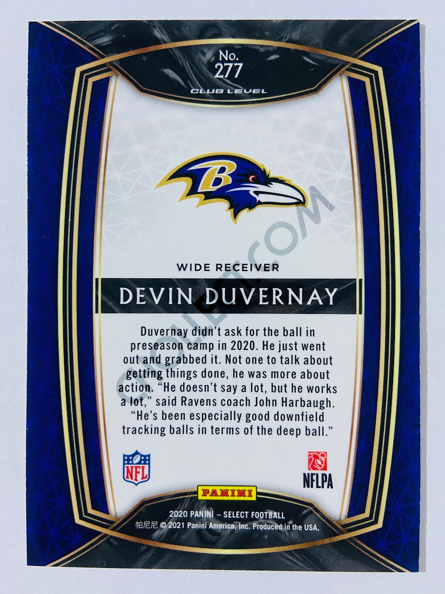 Devin Duvernay - Baltimore Ravens 2020 Panini Select Club Level RC Rookie #277