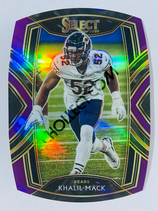 Khalil Mack - Chicago Bears 2020 Panini Select Club Level Purple Die Cut #208