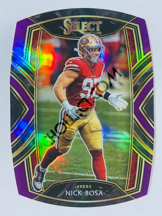 Nick Bosa - San Francisco 49ers 2020 Panini Select Club Level Purple Die Cut #224