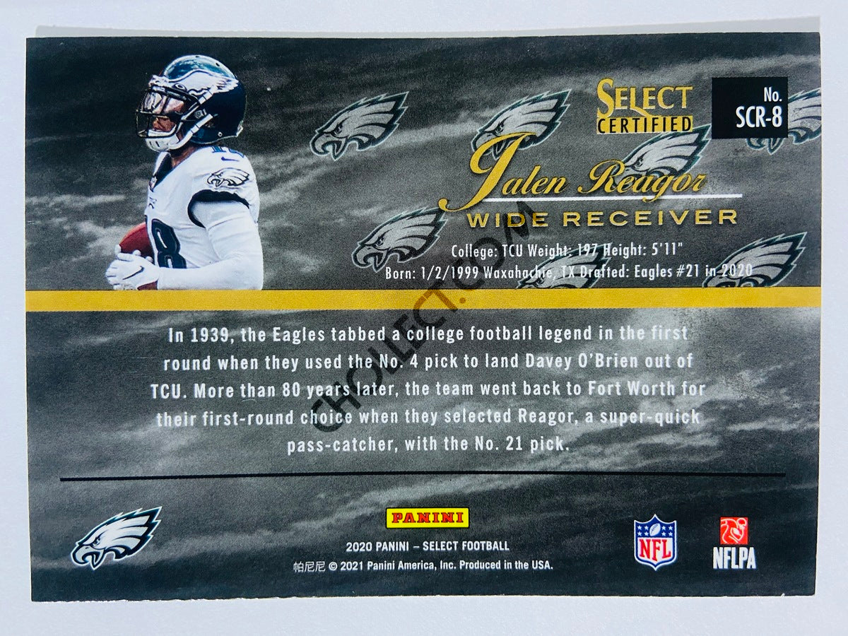 Jalen Reagor - Philadelphia Eagles 2020 Panini Select Certified Insert RC Rookie #SCR8