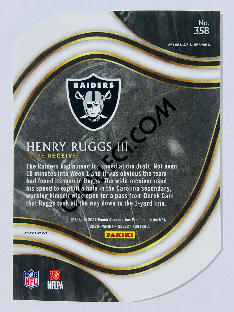 Henry Ruggs III - Las Vegas Raiders 2020 Panini Select Field Level Purple Die Cut RC Rookie #358