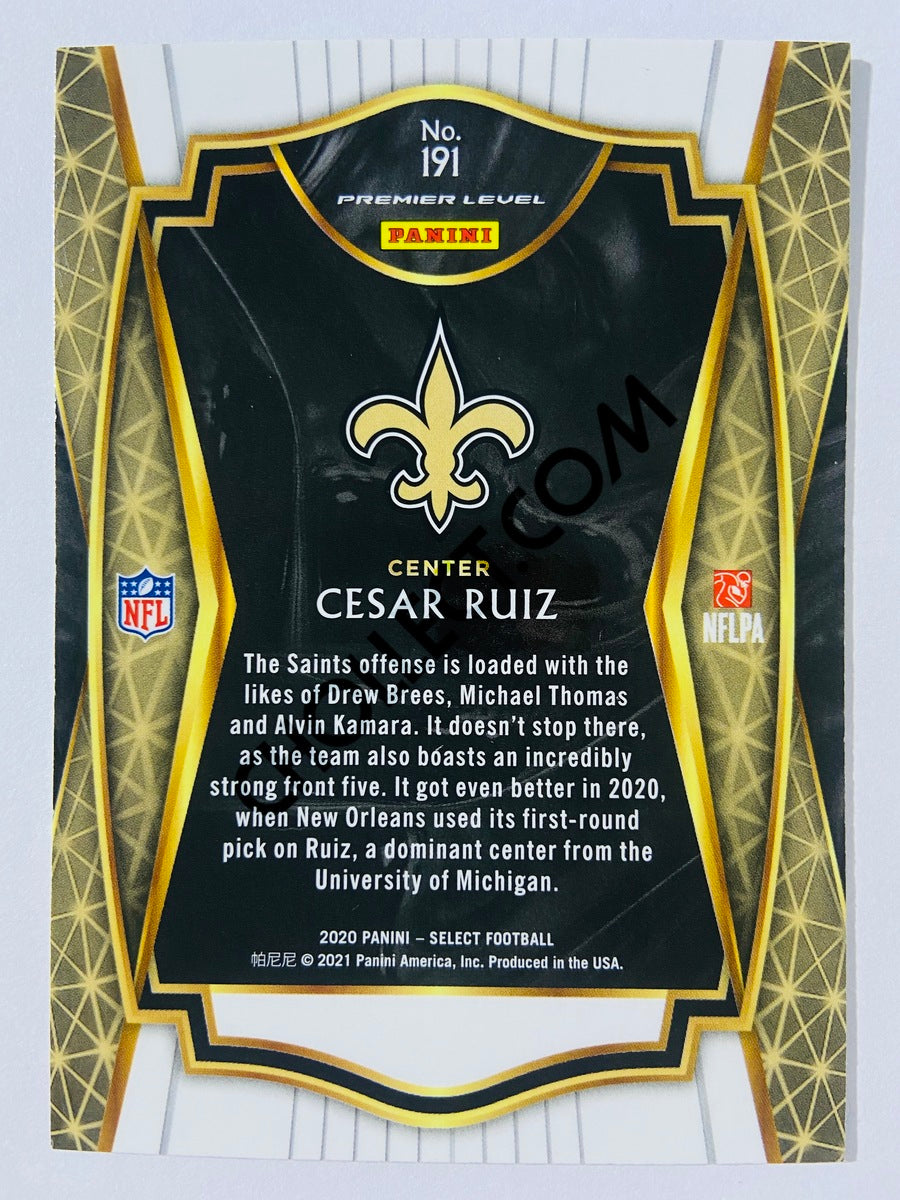 Cesar Ruiz - New Orleans Saints 2020 Panini Select Premier Level RC Rookie #191