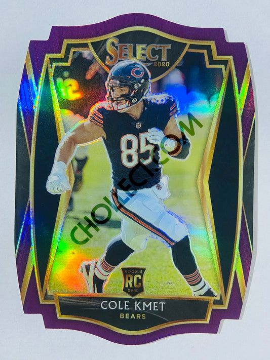 Cole Kmet - Chicago Bears 2020 Panini Select Premier Level Purple Die Cut RC Rookie #174