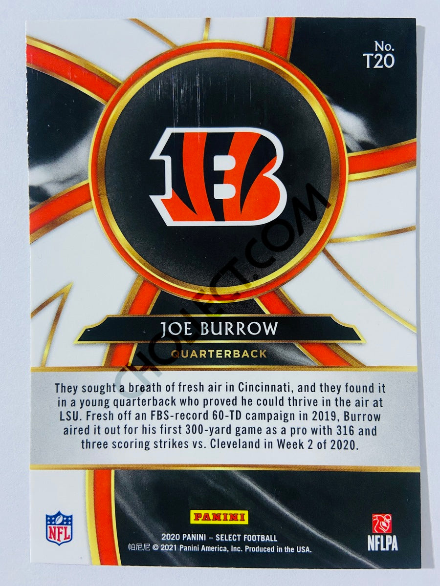 Joe Burrow - Cincinnati Bengals 2020 Panini Select Turbocharged Rookie Insert #T20